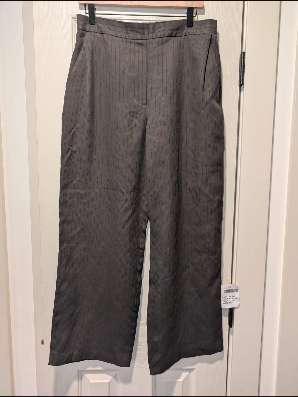 Top Shop Wide-Leg Pinstripe Pants